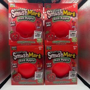 [4 PC] SmushMart - Scented Red Apple *New* Five Below Viral Squishy Fidget Toy